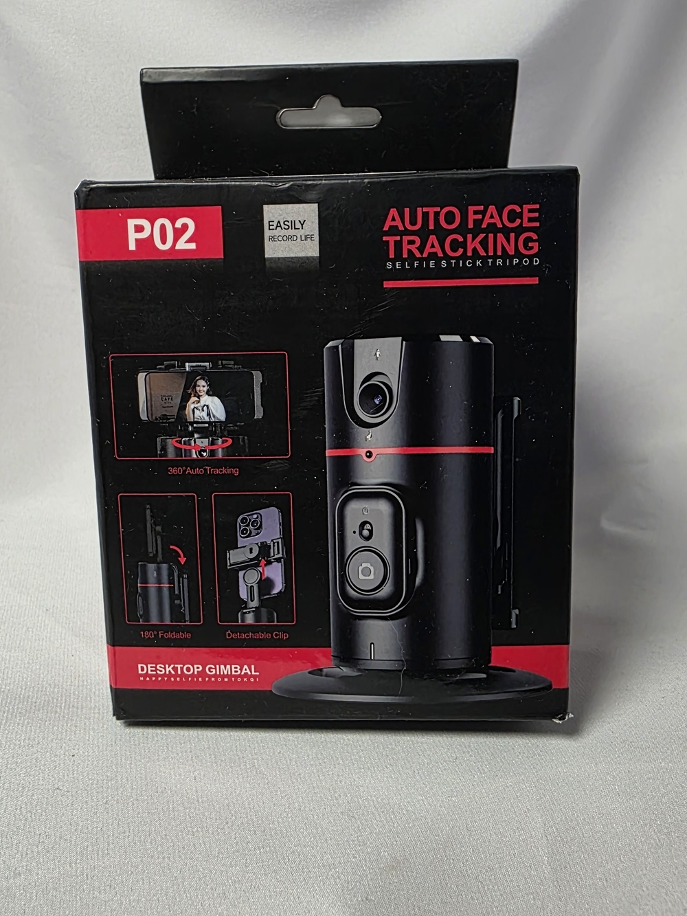 Auto Face Tracking Desktop Gimbal Tripod - Black